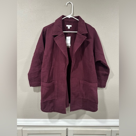 NWT J.Jill Relaxed Gauze Blazer Size Small - Picture 3 of 9